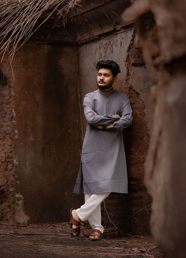 ধূসর কটন পাঞ্জাবি
